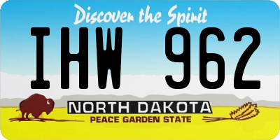 ND license plate IHW962