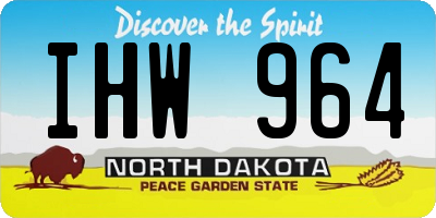 ND license plate IHW964