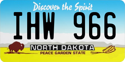 ND license plate IHW966