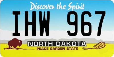 ND license plate IHW967