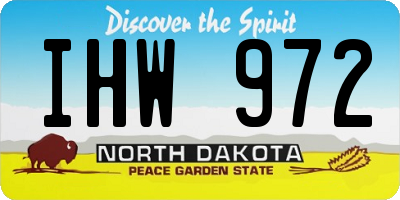 ND license plate IHW972