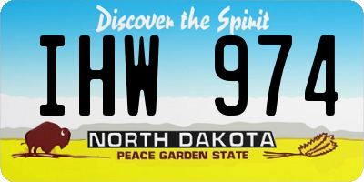 ND license plate IHW974