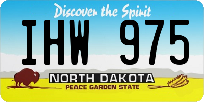 ND license plate IHW975