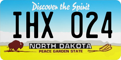 ND license plate IHX024