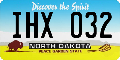 ND license plate IHX032