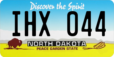 ND license plate IHX044