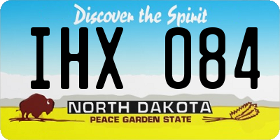 ND license plate IHX084