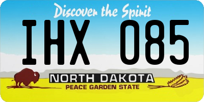 ND license plate IHX085
