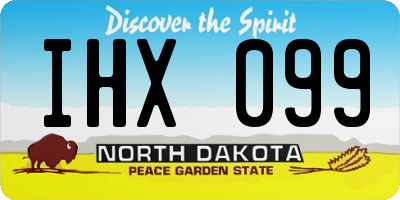 ND license plate IHX099