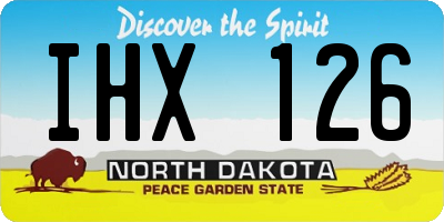 ND license plate IHX126