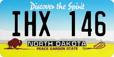 ND license plate IHX146
