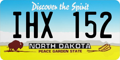 ND license plate IHX152
