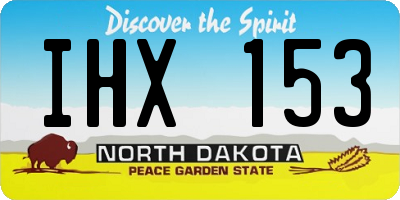 ND license plate IHX153