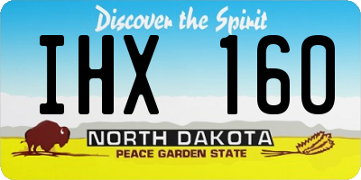 ND license plate IHX160