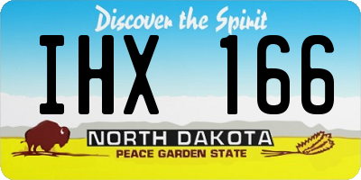 ND license plate IHX166