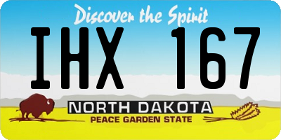ND license plate IHX167