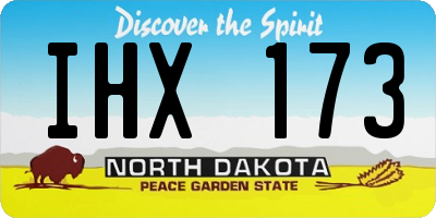 ND license plate IHX173