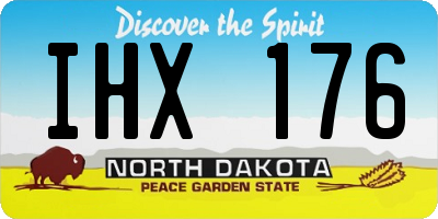 ND license plate IHX176