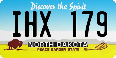 ND license plate IHX179