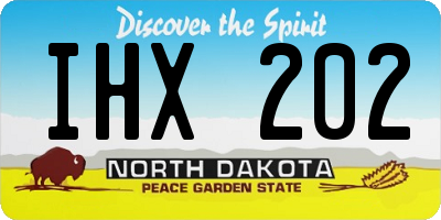 ND license plate IHX202