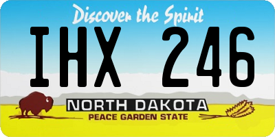 ND license plate IHX246