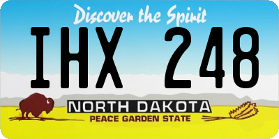 ND license plate IHX248