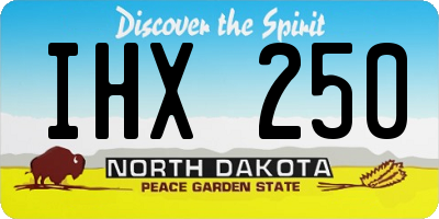 ND license plate IHX250