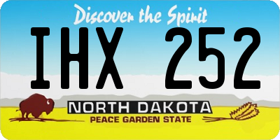 ND license plate IHX252