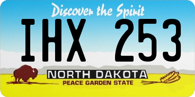 ND license plate IHX253