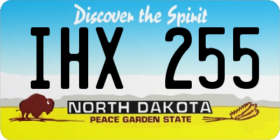 ND license plate IHX255