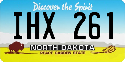 ND license plate IHX261