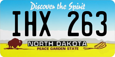 ND license plate IHX263
