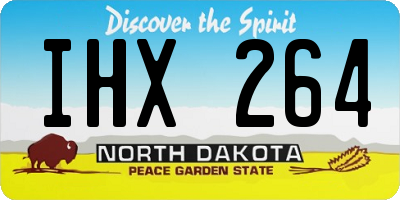 ND license plate IHX264