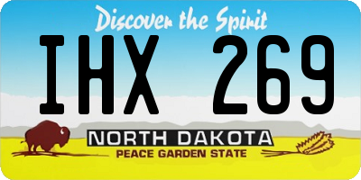 ND license plate IHX269