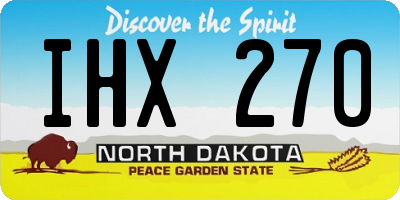 ND license plate IHX270
