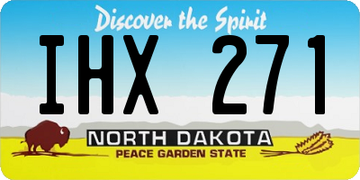 ND license plate IHX271