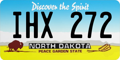 ND license plate IHX272