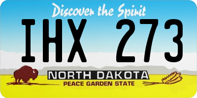 ND license plate IHX273