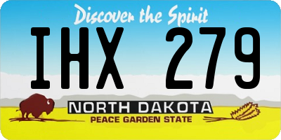 ND license plate IHX279