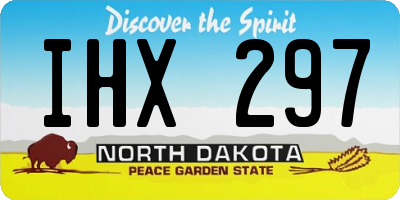 ND license plate IHX297