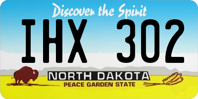 ND license plate IHX302