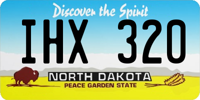 ND license plate IHX320