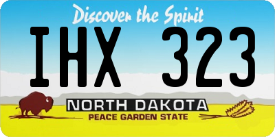 ND license plate IHX323