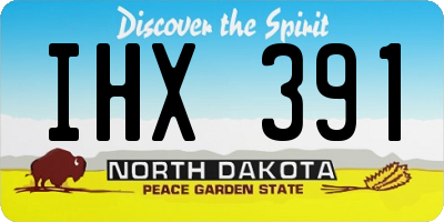 ND license plate IHX391