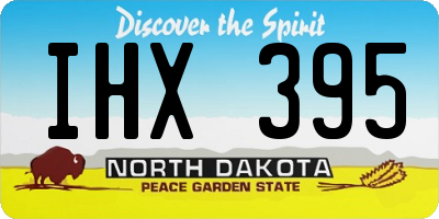 ND license plate IHX395