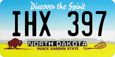 ND license plate IHX397