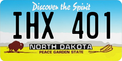 ND license plate IHX401
