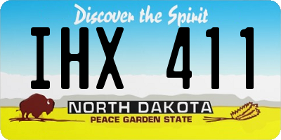 ND license plate IHX411