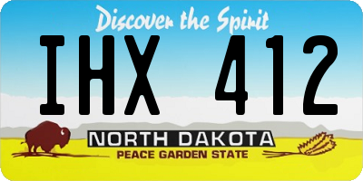 ND license plate IHX412
