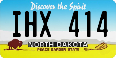 ND license plate IHX414